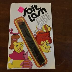 Vintage SOFT LASH Black Fabric Eyelashes Sewing Making Crafts NOS Retro Graphics